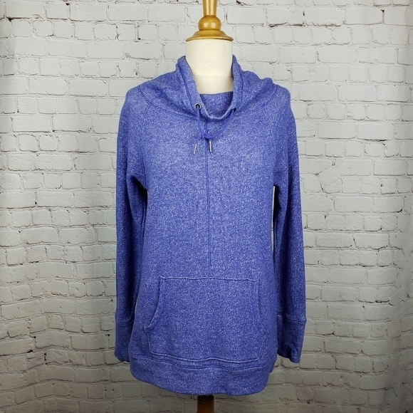 Gap Funnel Neck Slouchy French Terry Kangaroo Pocket Sweatshirt Small - Picture 8 of 8